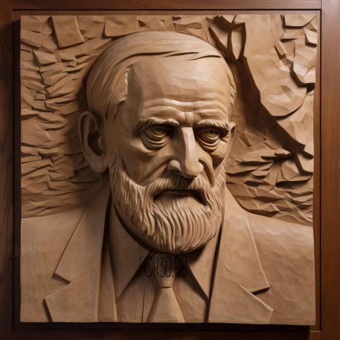 Sigmund Freud 2 3d stl модель для ЧПУ